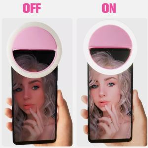 SG Stock Portable USB LED Selfie Ring Light Universal Mobile Phone Laptop Tablet Makeup Lighting Rechargeable Flash