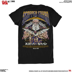 CLOWOR Scopper Gaban Mountain-Eater Roger Pirates One Piece Anime Kaos T-Shirt 24s 185GSM