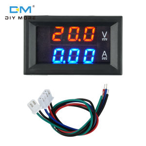 Diymore h28ui DC 4-28V 0.28-inch Red/Blue LED dual-hiển thị điện áp/hiện tại Meter DC 0-100V 10/50/100A