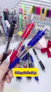 Bộ 50Cái Bút Gel K35 Có Thể Thu Vào Bút Bi 0.5Mm Nạp Có Thể Thay Thế Dung Tích Lớn Mực Đen Đỏ Và Xanh Dương