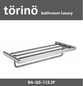 torino Bathroom Accessories Stainless Steel 304 600mm Double Towel Rack Q5 Series Rak Tuala 浴室毛巾架