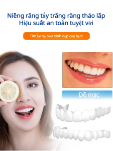 Niềng răng giả niềng răng giả làm trắng bằng silicon thế hệ thứ hai niềng răng mô phỏng cho răng trên và dưới