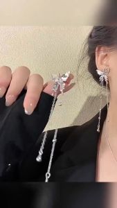Anting Rama-Rama 蝴蝶之梦流苏耳环 Butterfly Tassel Earrings 轻奢高级感小众独特气质百搭 Korean Style Fashion Jewelry