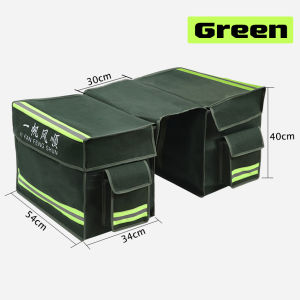 Universal Motorcycle Rear Seat Tail Bag Waterproof Large 35L Storage Bag for Big Scooter Electric Bike with Reflective Tape