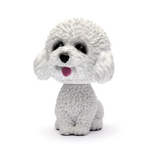 Car Dashboard Bobblehead Dog Figurine Resin Cute Ornament Interior Decor Gift Table Display