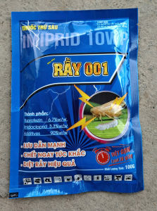 [VTNN TIEN KHOA] Trừ rầy nâu rầy xanh rầy phấn trắng bọ trĩ rệp sáp IMIPRID 10WP hiệu RẦY 001 ( Buprofezin + Imidacloprid ) gói 100 gram