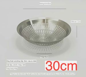 Rổ lọc inox 304 rổ inox tròn không cán hai màu vàng trắng lọc gạo rau củ sàng bột 16cm tới 30cm