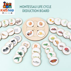 Montessori Life Cycle Puzzle Board Kit Life Cycle Puzzle Kit of Animals Plants and Insects Toddler Puzzle Development