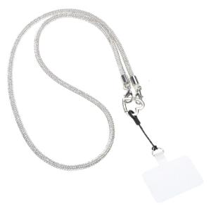 Glittering Rhinestones Phone Lanyard Easy Carry Crossbody Cellphone Chain Colorful Keychain Pendant Accessory