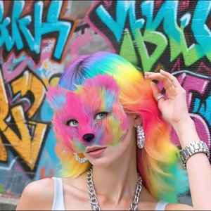 Realistic Foxes Role Play Mask With Furry Furry Plush Accents Semi Face Design For Halloween Celebrations And Performances