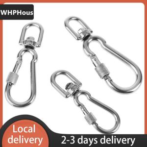 [COD] WHPHous Ship within 24 hours Stainless Steel Swivel Snap Hooks Locking Dog Leash Buckle Quick Release Buckle Carabiner Clips For Dog Walking Camping