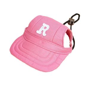 ER52858 Adjustable Dog Sport Letter Cap Embroidered with Ear Holes Dog Sun Hat Fashion Breathable Pet Baseball Cap Outdoor