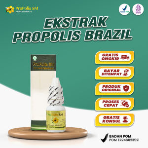 Propolis Brazil SM Obat Atasi penyakit Generatif dan degeneratif Obat flu batuk menahun Halal BPOM