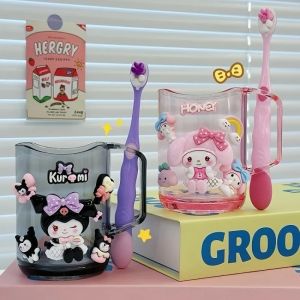 Sanrio Toothbrush Kuromi Cup Toothbrush For Set Toiletry Set MyMelody Childrens Toothbrush