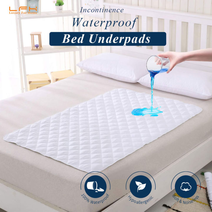 Waterproof Reusable Bed Pad Absorbent Unerpad Bedwetting & Incontinence ...