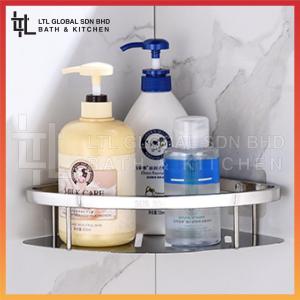CORRO Bathroom & Kitchen SUS304 Stainless Steel Wall Corner Shelf Single Rack  Corner Basket