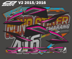 STIKER STRIPING DECAL CB150R NEW TAHUN 2015-2016