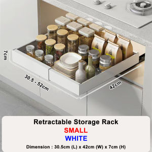 Kitchenut Extendable Kitchen Pull Out Rack Kitchen Cabinet Organizer Pull Out Rack Drawer Penyusun Kabinet 拉出式架子抽屉
