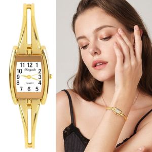 LUSIT Retro Đồng hồ đeo tay nữ Thanh lịch Vẻ ngoài sang trọng Đồng hồ nữ Thời thượng Vàng/Bạc Đồng hồ thạch anh Quà tặng cho phụ nữ