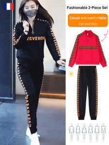 guibai Womens Sportswear Suit Casual Suit Fabric Comfortable and Breathable