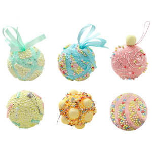 6 Pcs Creative Christmas Ball Ornament Christmas Tree Decorations Hanging Ball For Indoor Outdoor Holiday Decorations