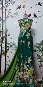 2m vải lụa lạnh hoa văn dọc thân phá cách (1) - lụa Mango chính phẩm có thể may vải ngang hoặc vải dọc