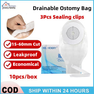 10Pcs 15-60mm One-piece System Ostomy Bag Drainable Colostomy Bag Pouch Ostomy Stoma