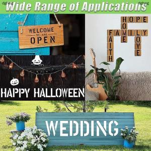 [COD] dgheg ชุดอุปกรณ์ลายฉลุพลาสติกสำหรับงานฝีมือขนาด3นิ้ว42ชิ้นแม่พิมพ์ตัวอักษรแบบใช้ซ้ำได้