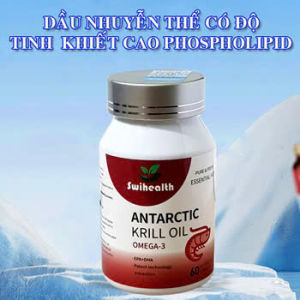 Dầu nhuyển thể Nam cực Antarctic Krill Oil chứa Omega3 ERA DHA 1000mg thương hiệu Swihealth giúp bổ mắt hỗ trợ tim mạch...hàng nhập khẩu