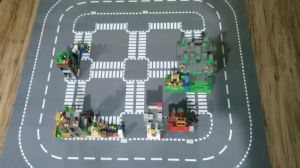 City Road Street Baseplate Classic Building Block Base Plate Kids DIY Assembly Building Blocks Toy Contruction Street View
