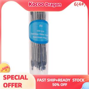 Kocoo เข็มสเตนเลสสำหรับตรวจแมลงเข็ม100ชิ้นสำหรับการทดลองทางทันตกรรมของโรงเรียน