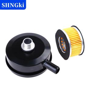 [COD] 🔥🔥🔥SHNGki Đen sắt Bộ lọc không khí silencer Máy nén khí 20 mét nam chủ đề Canister filte