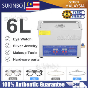 【2 Year Warranty】 6L Ultrasonic Cleaner Jewelry Glasses Watch Small Parts Digital Cleaning Machine 220V UK Plug