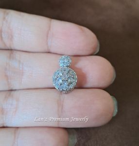 Liontin Mini Perak Ferguso Kristal Titanium 18K Silver Emas
