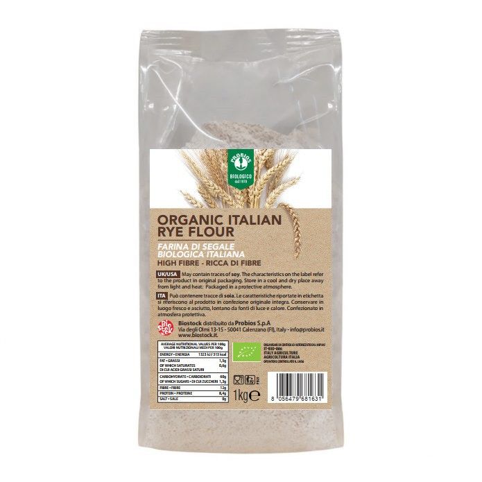 Bột Lúa Mạch Nguyên Cám Hữu Cơ Organic Whole Rye Flour Biostock