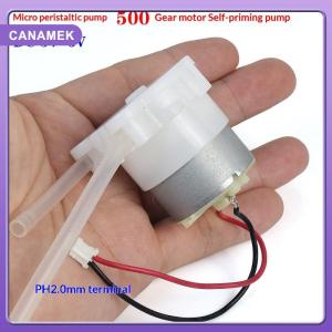 【CANAMEK】 1Pcs DC 5V 6V Small 500 Metal Brush Geared Motor Micro Peristaltic Pump Dosing Liquid Water Squeeze Pump For Lab Ink Sampling Pump