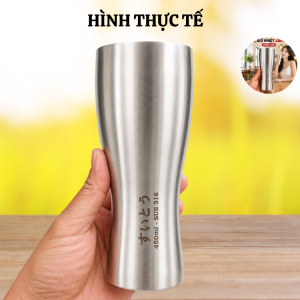 Cốc beer giữ nhiệt NHẬT BẢN INOX 316 dung tích 450ml kiểu dáng éo quý tộc hàng nhập bãi chưa sử dụng