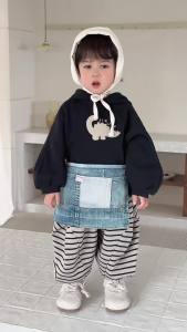 Childrens Clothing 2026 Korean-style childrens clothing baby autumn outfit boys set autumn hooded sweatshirt and sweatpants