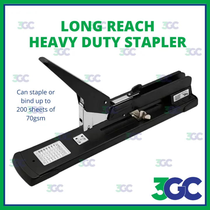 Stapling Machine Long Adjustable Long Reach Stapler, Heavy Duty Metal Long Arm Stapler, 200 ...