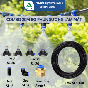 Bộ kit tưới phun sương làm mát dây 8mm bộ phun sương tưới cây phun sương làm mát - tiết kiệm nước thời gian công sức