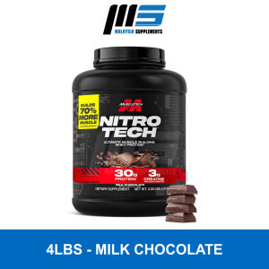 FAST SHIPPINGFAST SHIPPINGMuscleTech Nitro Tech 4lbs - Nitrotech Whey Protein Isolate Premium Whey Blend Muscle Recovery