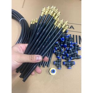Bộ kit phun sương tưới cây béc dài 20cm lõi nhôm có thể chỉnh hướng tưới tùy ý kèm 1 ren trong 21-8
