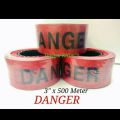 LINE BARRICADE TAPE TULISAN DANGER UKURAN 3" X 500 METER - Bangun Berkah. 