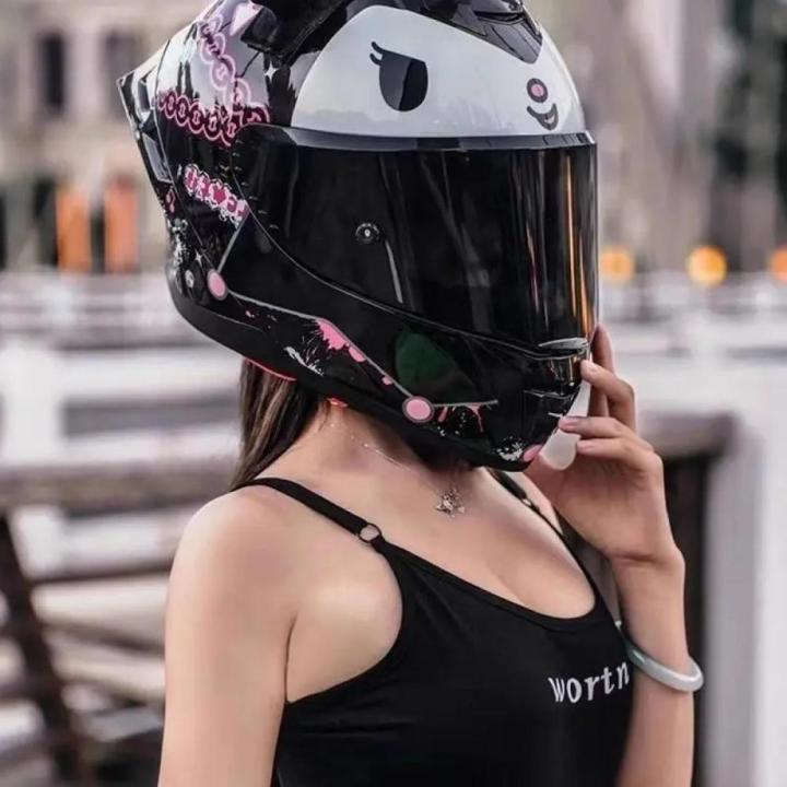 Dazzling Cool Sanrio Kuromi Cartoon Motorcycle Helmet Locomotive Fashion Hello Kitty Scooter Helmet Cute High Quality Helmet | Lazada PH Dazzling Cool Sanrio Kuromi Cartoon Motorcycle Helmet Locomotive Fashion Hello Kitty Scooter Helmet Cute High Quality Helmet | Lazada PH