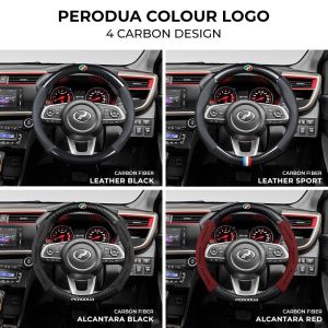 SHIP FROM MALAYSIA[PREMIUM] Carbon Fiber Leather Steering Wheel Cover for Perodua Proton Honda Toyota Mitsubishi Accessories