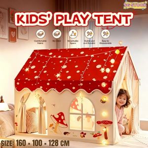 【SG】Kids Play Tent Princess Castle Tent for Girls Fairy Play Tents Portable Playhouse160*100*128cm