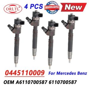 4PCS 0445110009 Diesel Nozzle 0 445 110 009 Fuel Injector Assembly 0445 110 009 OEM 6110700587 A6110700587 for Benz