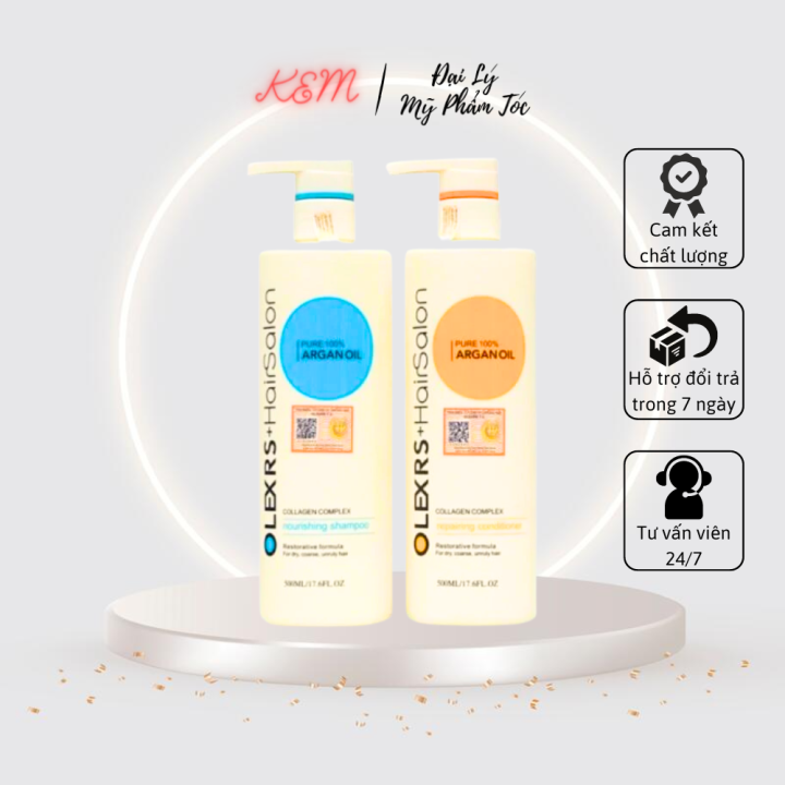 Dầu gội Olexrs Argan Oil Collagen Hair Salon 960ml 500ML Phục hồi Tóc ...