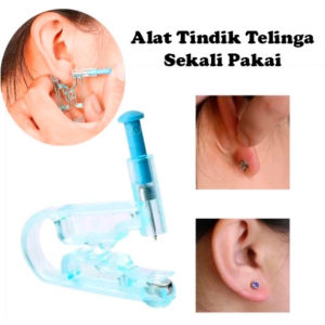 ALAT BANTU PASANG TINDIK ANTING TELINGA EAR PIERCING+TISU ALKOHOL SEKALI PAKAI