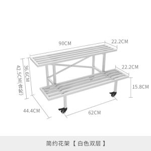 Flower Plant Stand Shelf Indoor Flower Plant Rack Outdoor Jardiniere Anti-Corrosion Wear-Resistant and Durable Flowerpot Stand Flower Rack Outdoor